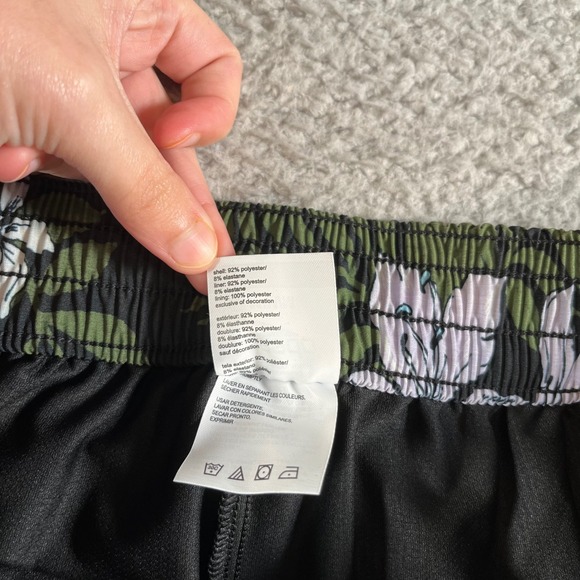 Speedo Floral Swim Skirt Medium Black/Blue/Green/Purple Drawstring Pockets - Picture 4 of 10